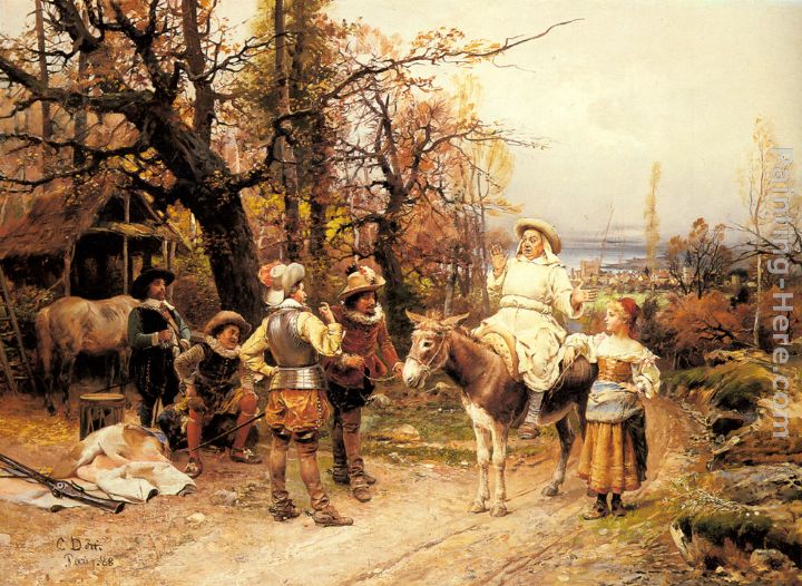 A Halt along the Way painting - Cesare-Auguste Detti A Halt along the Way art painting A Halt along the Way painting - Cesare-Auguste Detti A Halt along the Way art painting